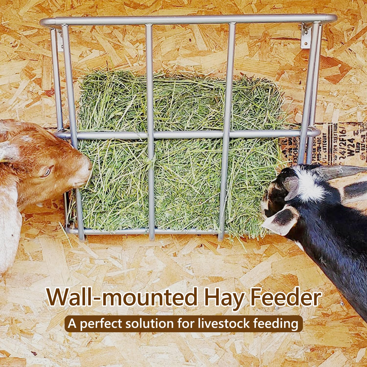 BUYYAH hay feeder heavy-duty iron construction withstands busy farm use