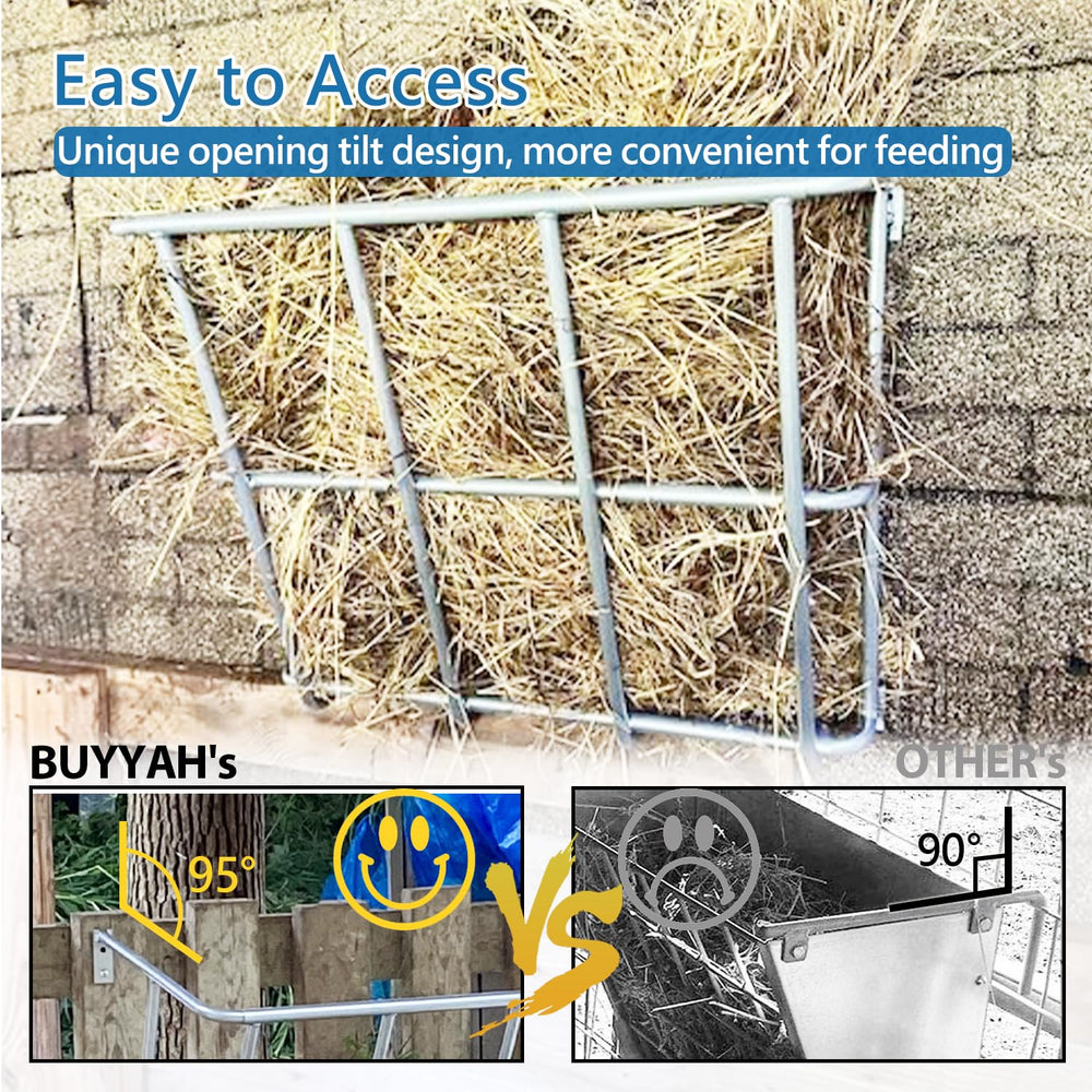 BUYYAH hay feeder includes installation tools for quick setup