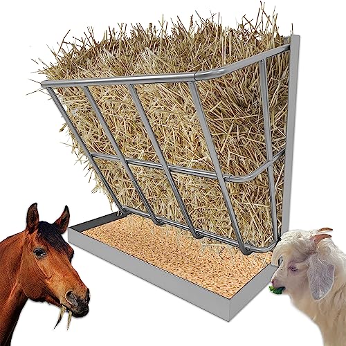 BUYYAH hay feeder large capacity supports daily feeding for a small herd