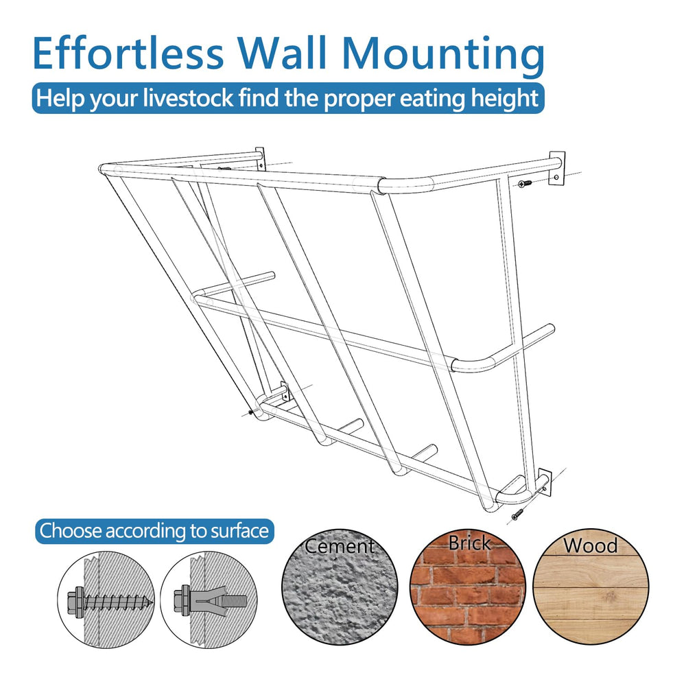 BUYYAH hay feeder rounded edges reduce risk while animals eat
