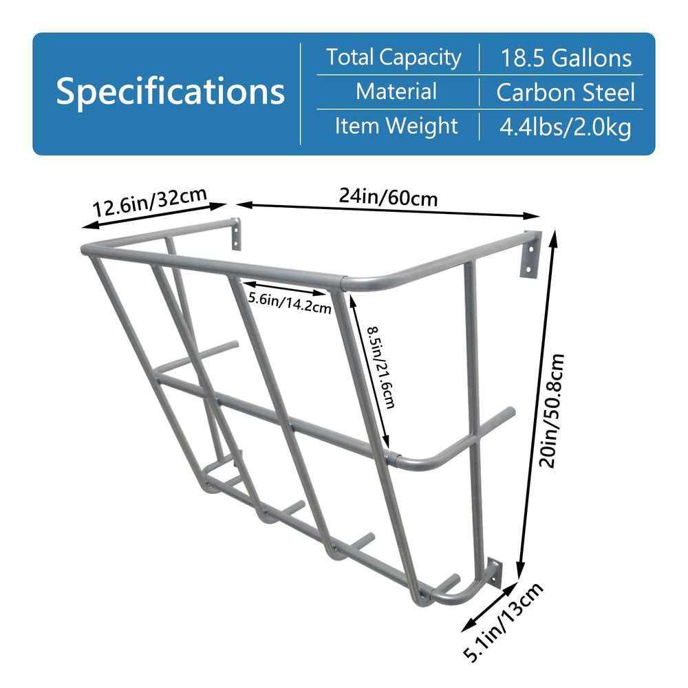 BUYYAH hay feeder wall-mount opening demonstrates easy access for livestock