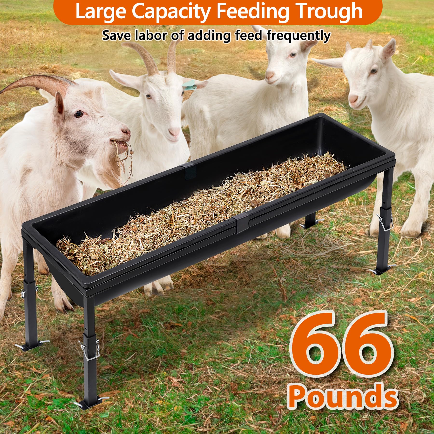 Buyyah Rust-Proof Design highlights galvanized stand for durable, weather-ready use.