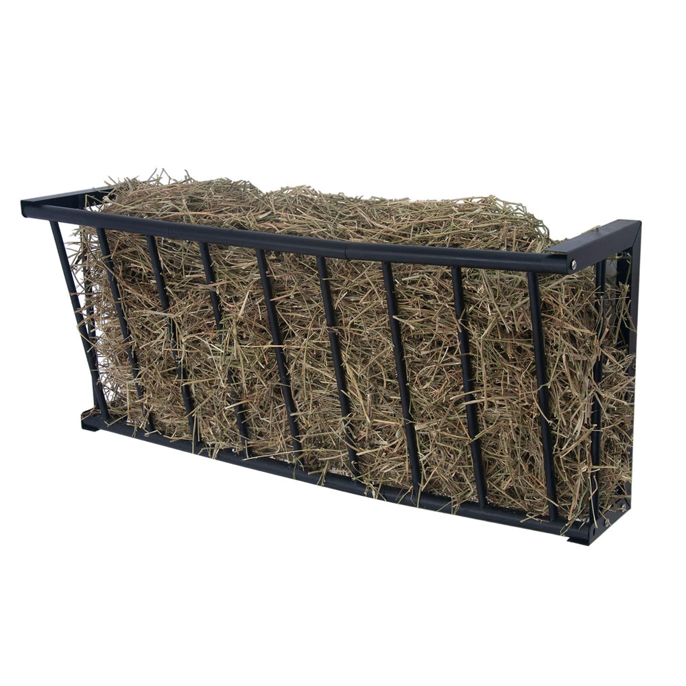 BUYYAH wall mount hay rack 40in front view for easy feeding access.