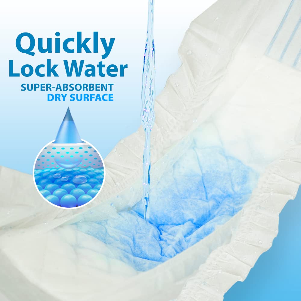 BV Dog Wraps Male Medium leak-proof core protects against accidents.