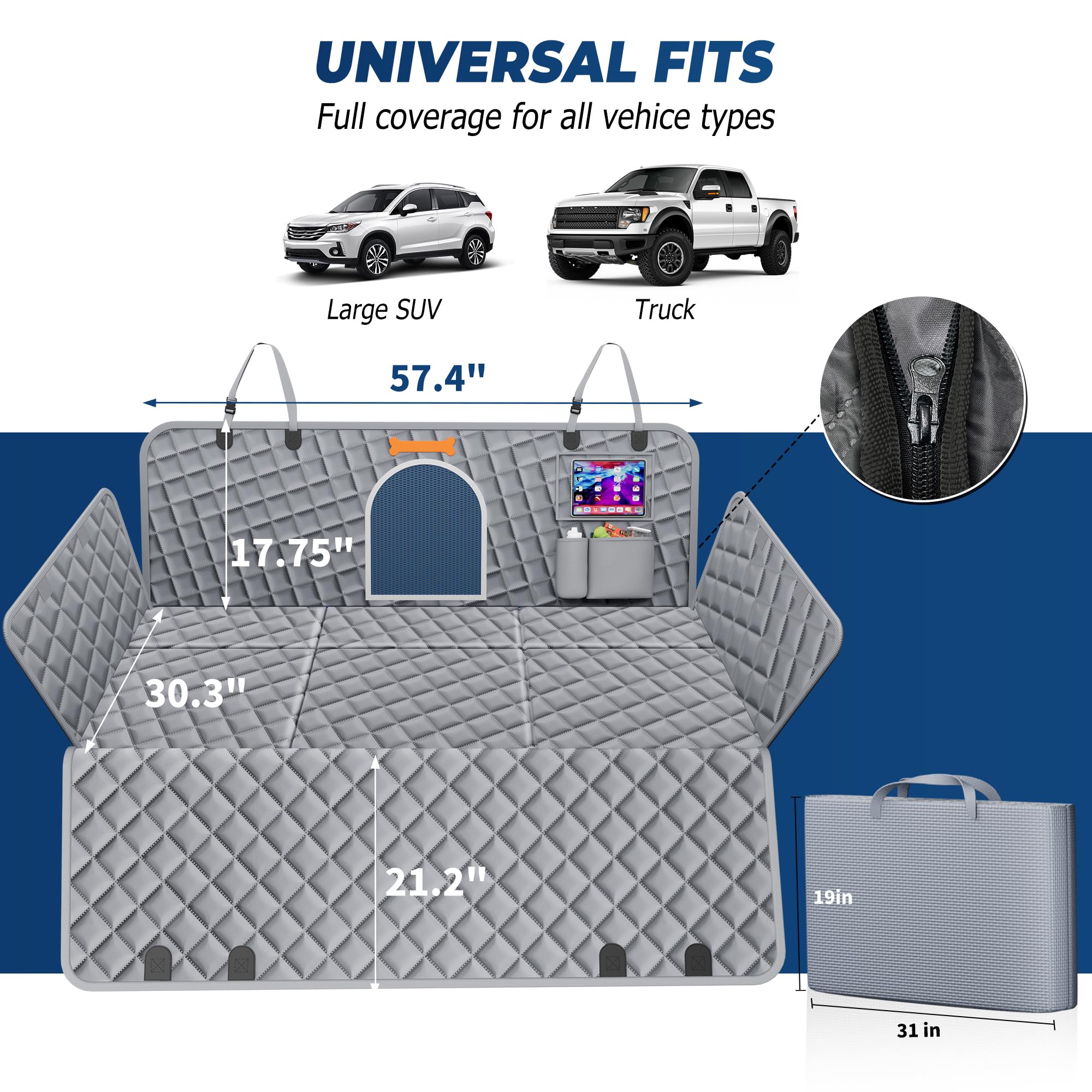 Bwakd XXL dog seat cover 3-year warranty for durable protection