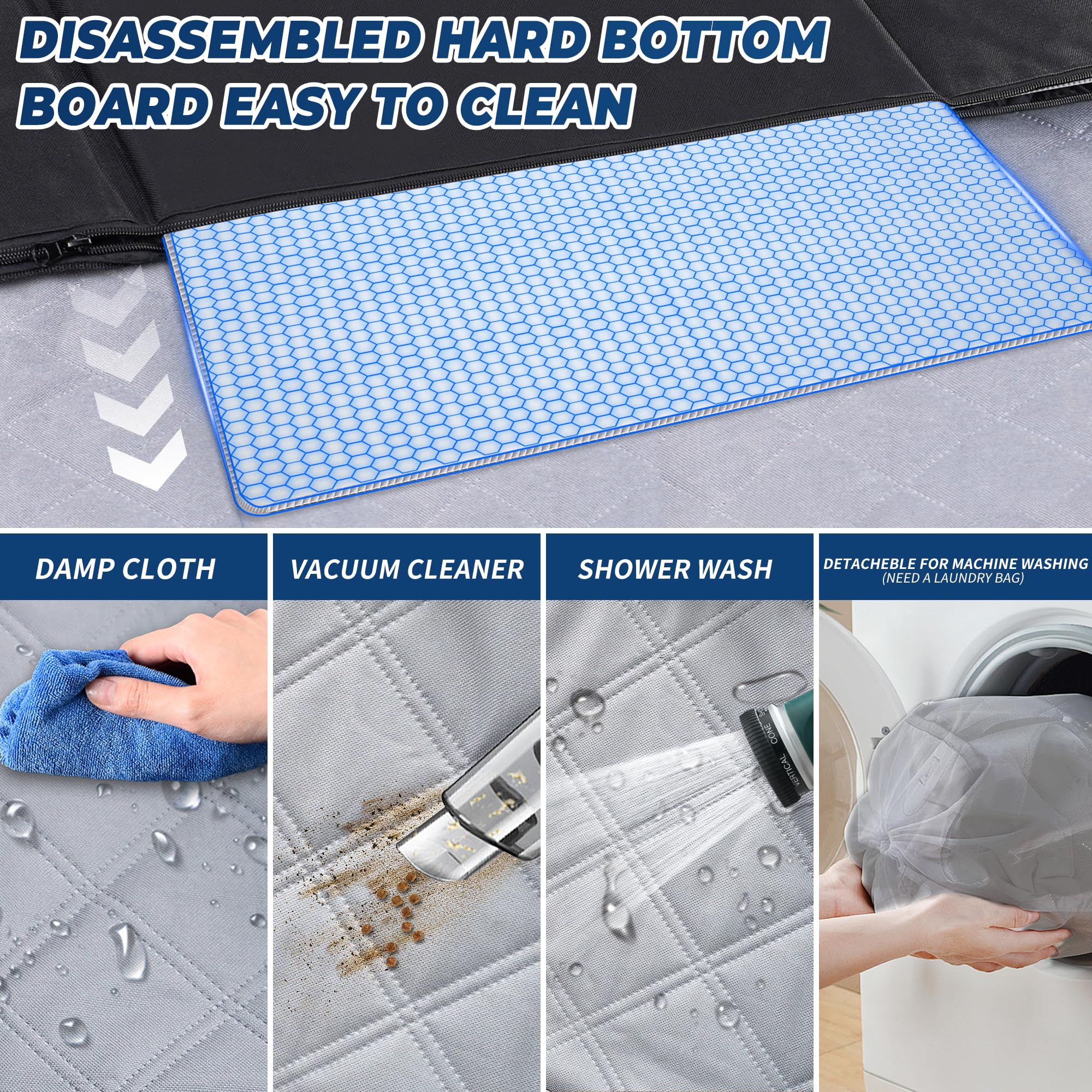 Bwakd XXL dog seat cover mesh window improves airflow and visibility