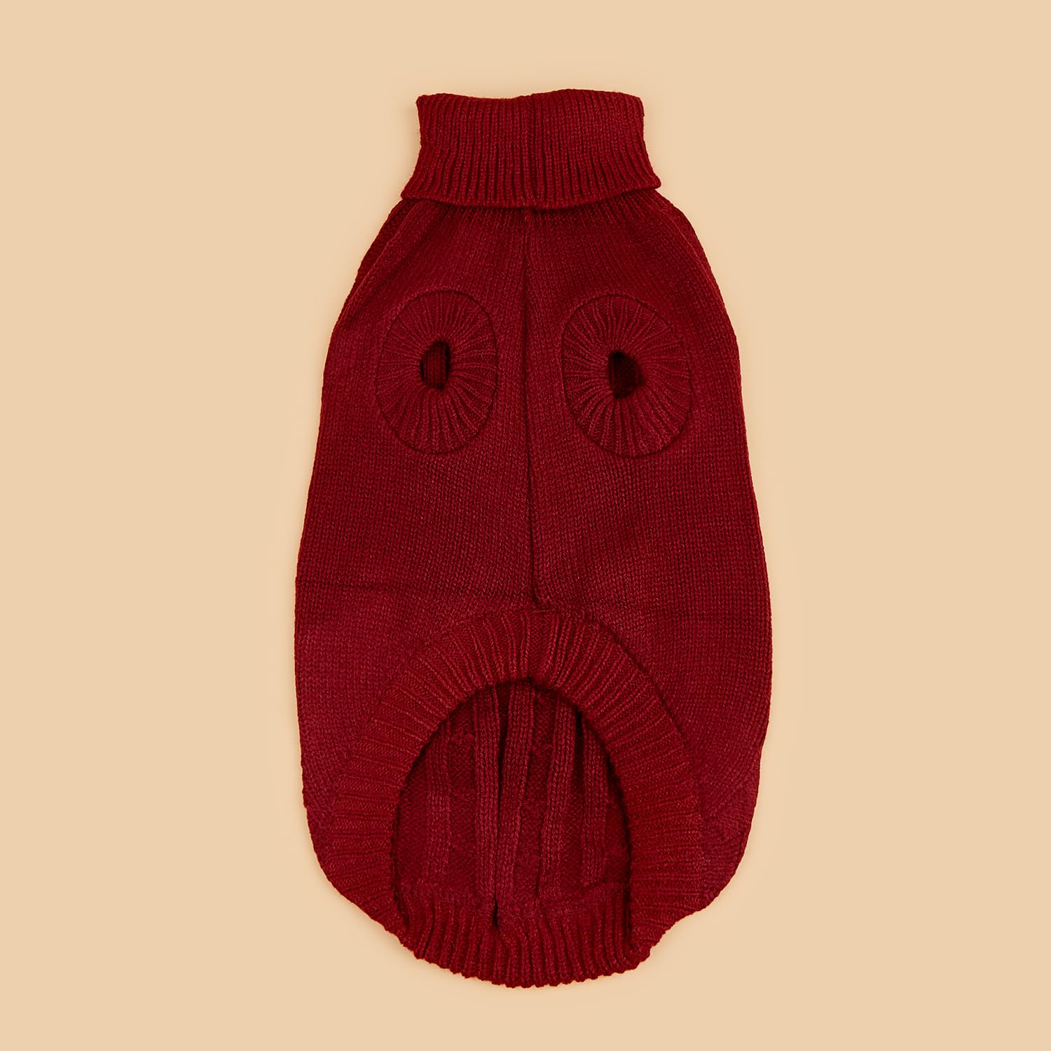 Bwealthest dog sweater elastic fit demonstrating stretch for comfort.