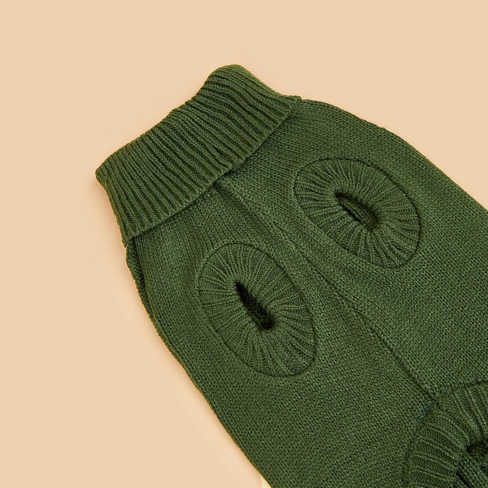 Bwealthest dog sweater elastic knit ensures flexible, snug fit.