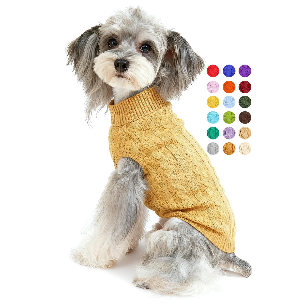 Bwealthest sudadera para perro con cuello turtleneck, visión frontal y confort inmediato