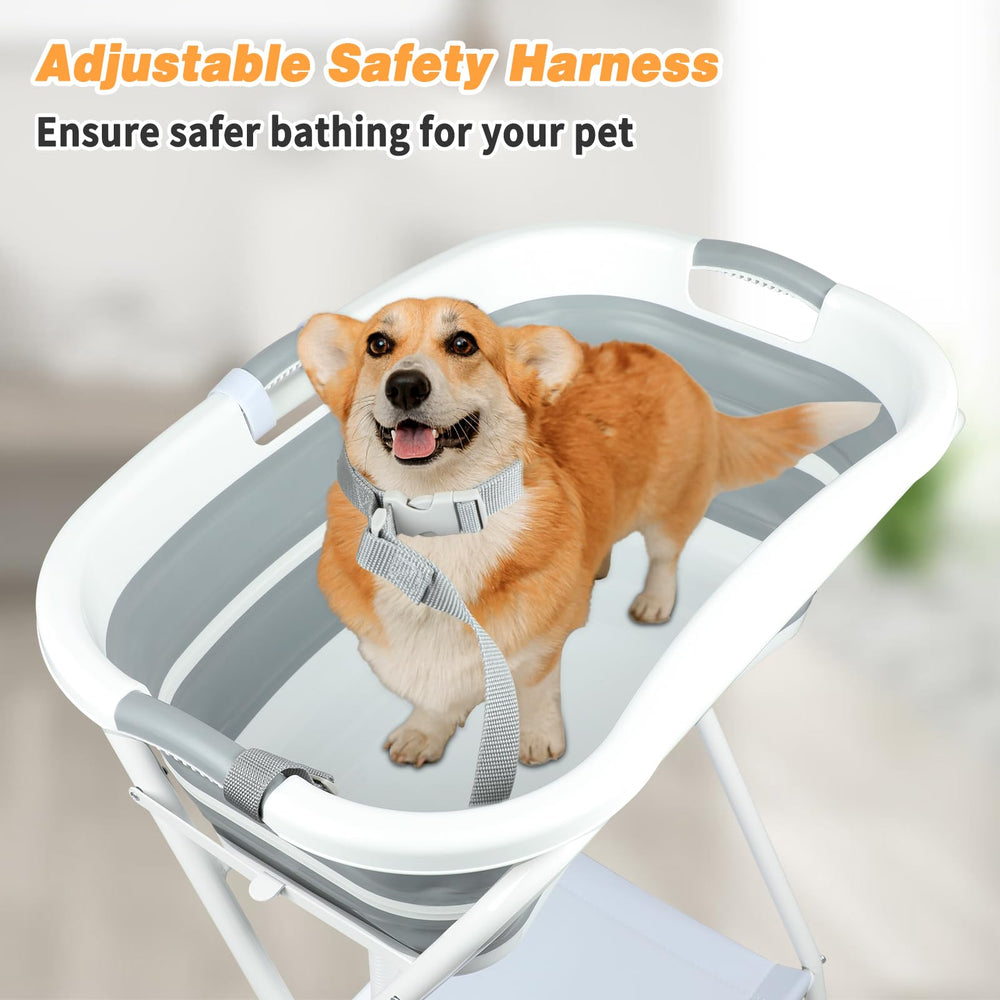 BWOGUE anti-falling adjustable safety harness keeps pets secure during baths.