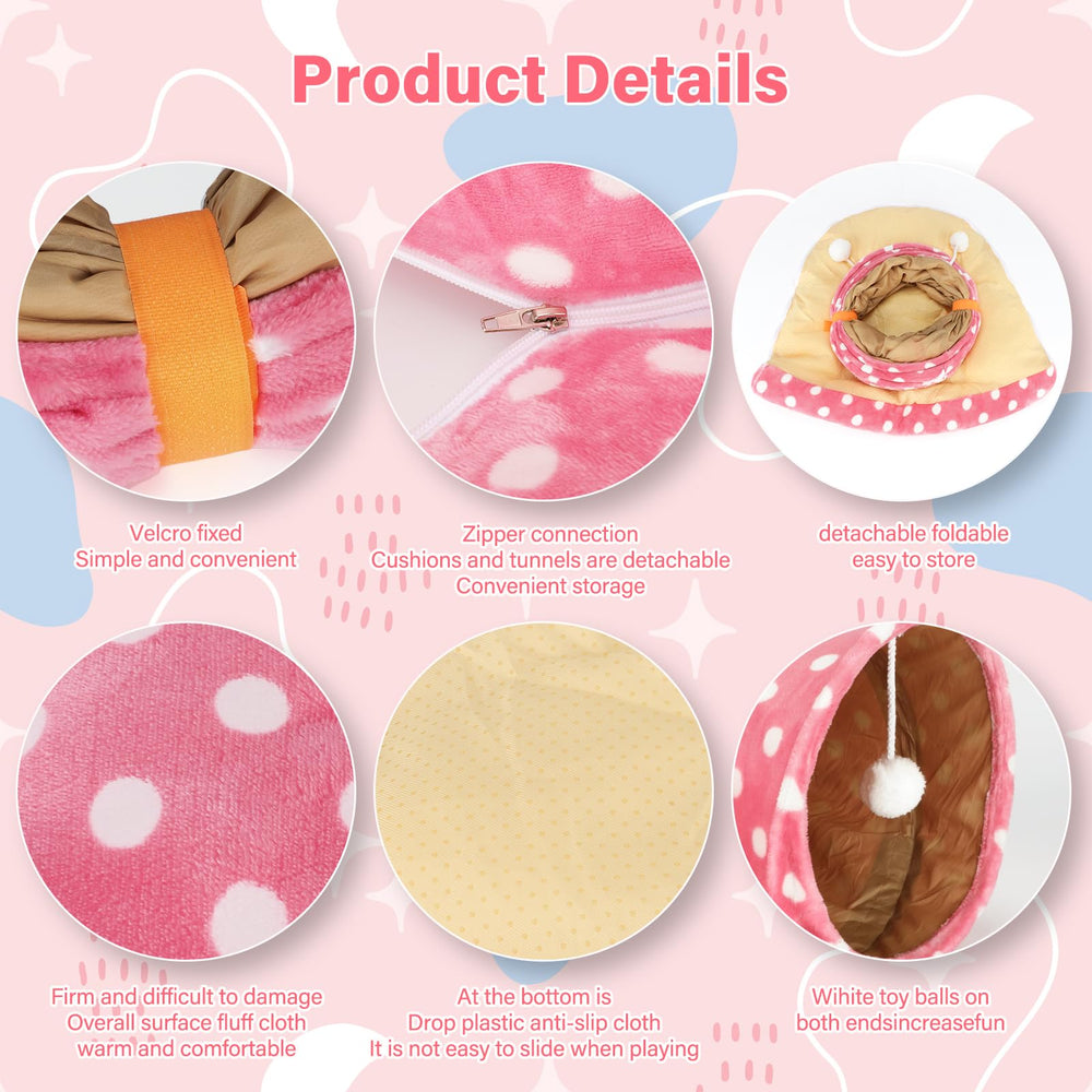 BWOGUE Bunny Tunnel Bed collapsible frame ready for storage or travel.