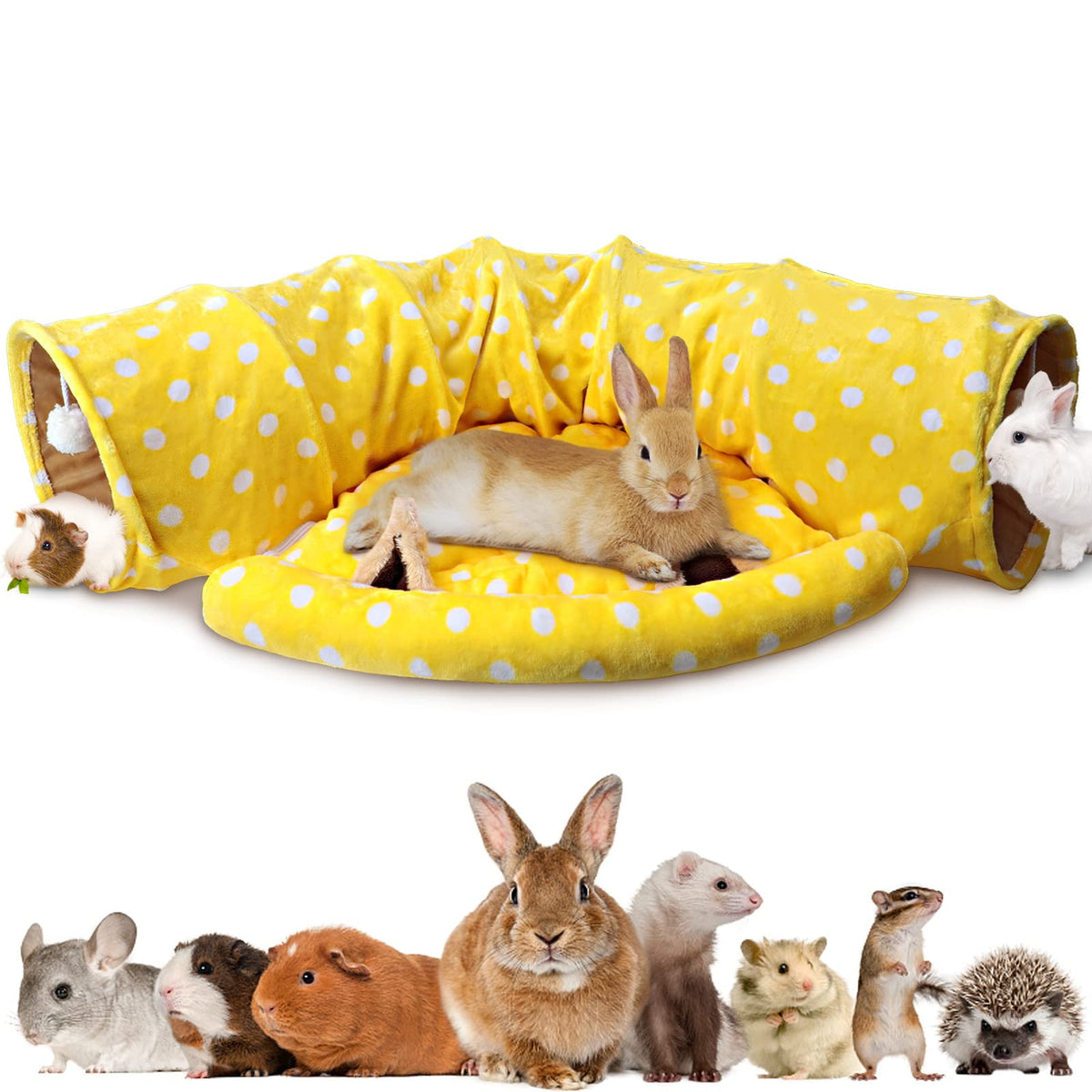 BWOGUE Bunny Tunnel Bed collapsible for quick storage and travel-friendly play.