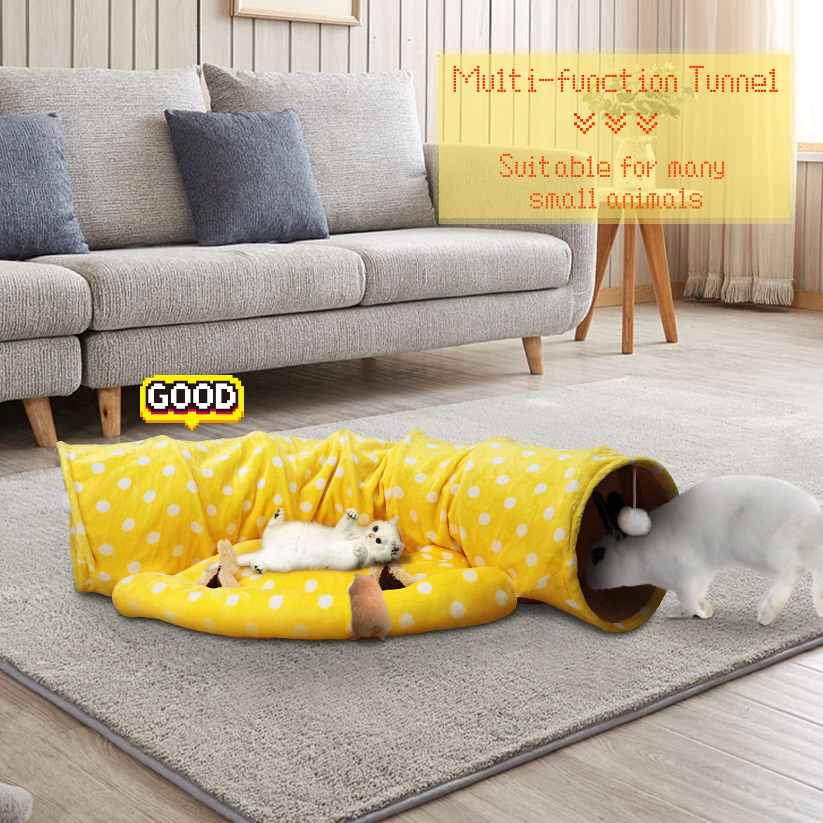 BWOGUE Bunny Tunnel Bed indoor travel-friendly design supports play and rest.