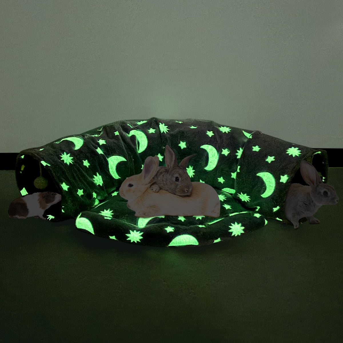 BWOGUE Bunny Tunnel Bed full setup demonstrates cozy hideout and play space