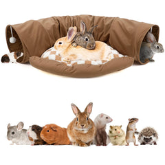 bwogue bunny tunnel bed setup offers a cozy hideout and play space for small pets