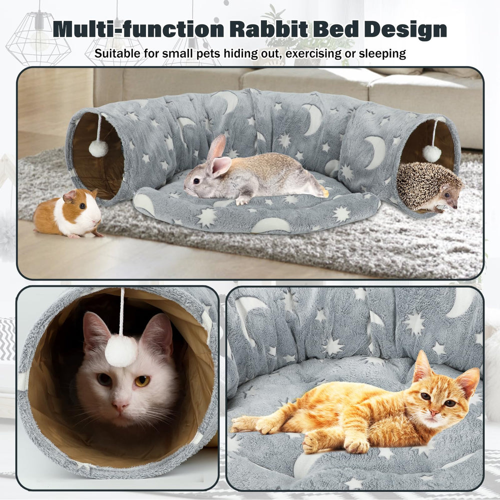 BWOGUE Bunny Tunnel Bed suits small pets like guinea pigs