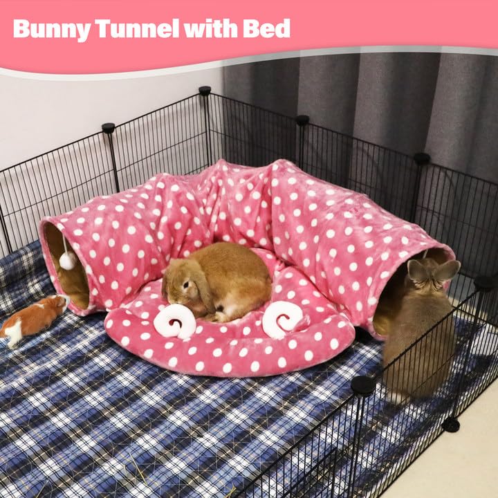 BWOGUE Bunny Tunnel Bed suitable for small pets to hide, play, or nap.