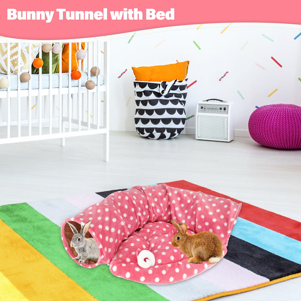 BWOGUE Bunny Tunnel Bed suede fabric emphasizing scratch resistance and comfort.