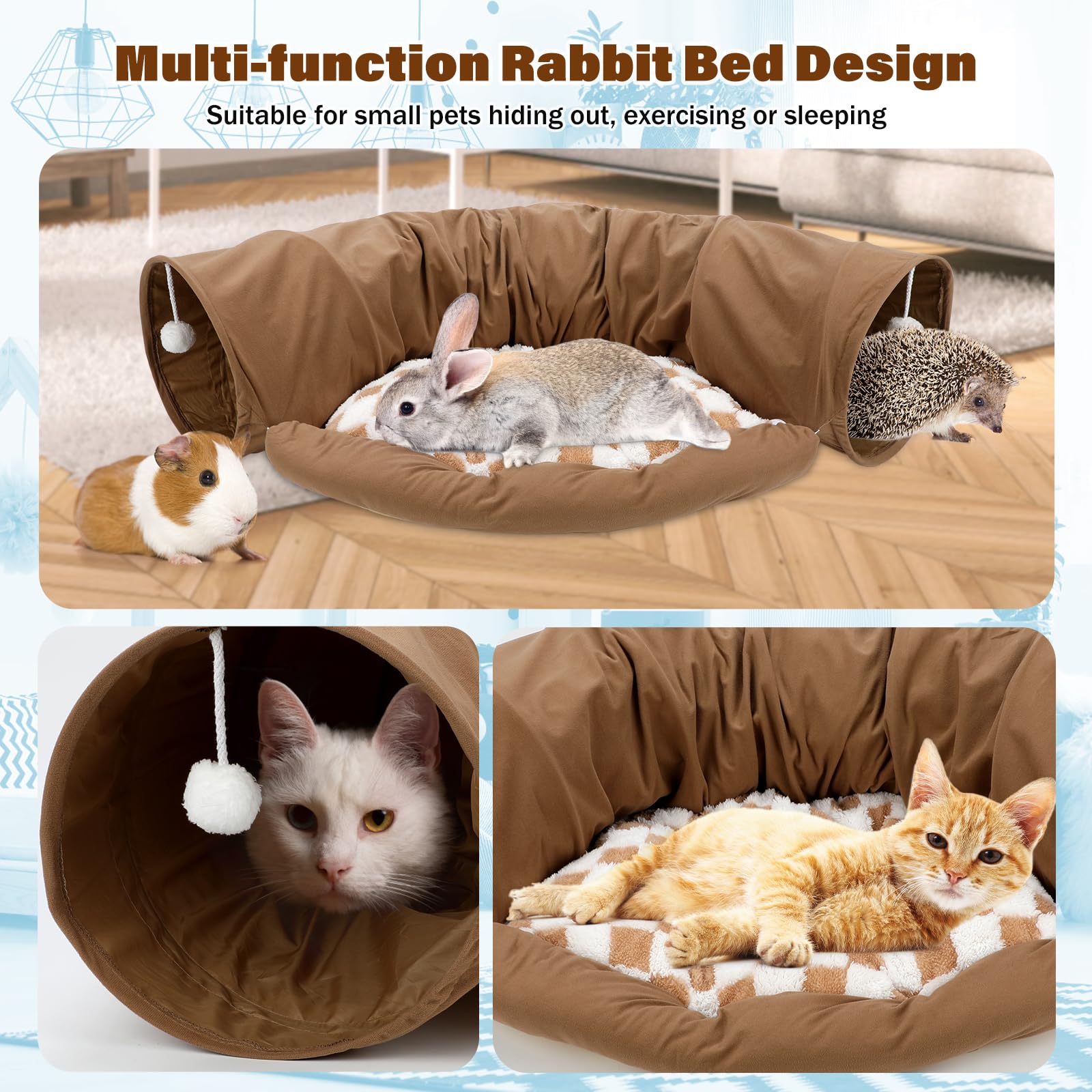bwogue bunny tunnel bed detachable bed for easy washing and quick cleanups
