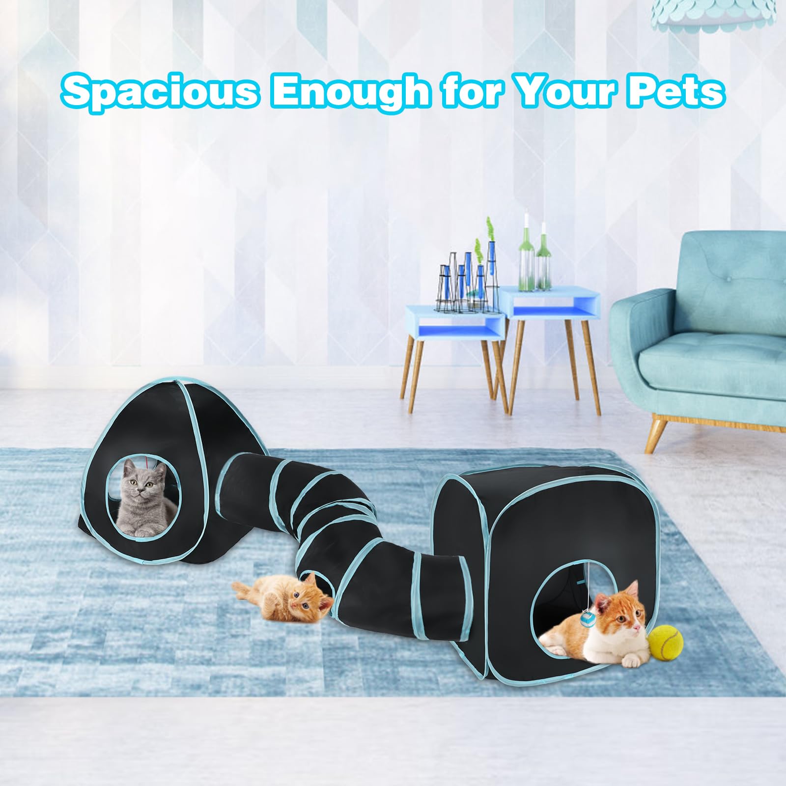 BWOGUE Bunny Tunnel Tent combo in a multiform play setup