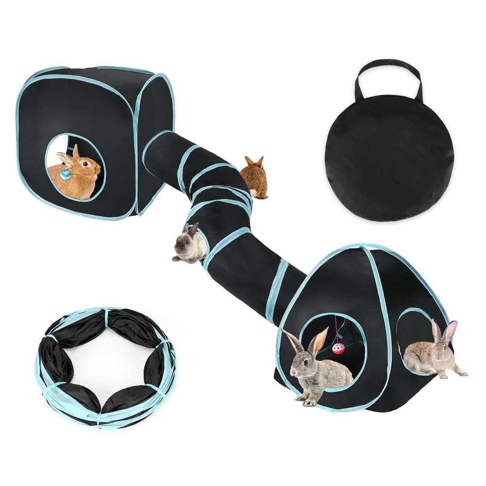 BWOGUE Bunny Tunnels open scene showing secure play space for curious rabbits