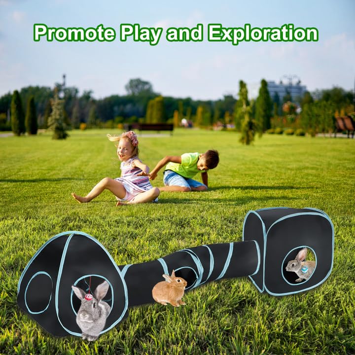 BWOGUE Bunny Tunnels with peephole view for safe monitoring during play