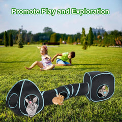 BWOGUE Bunny Tunnels with peephole view for safe monitoring during play