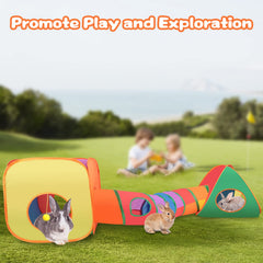 BWOGUE Bunny Tunnels Rainbow design attracts small pets