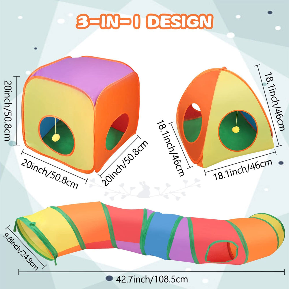BWOGUE Bunny Tunnels Tube with peephole for safe exploration