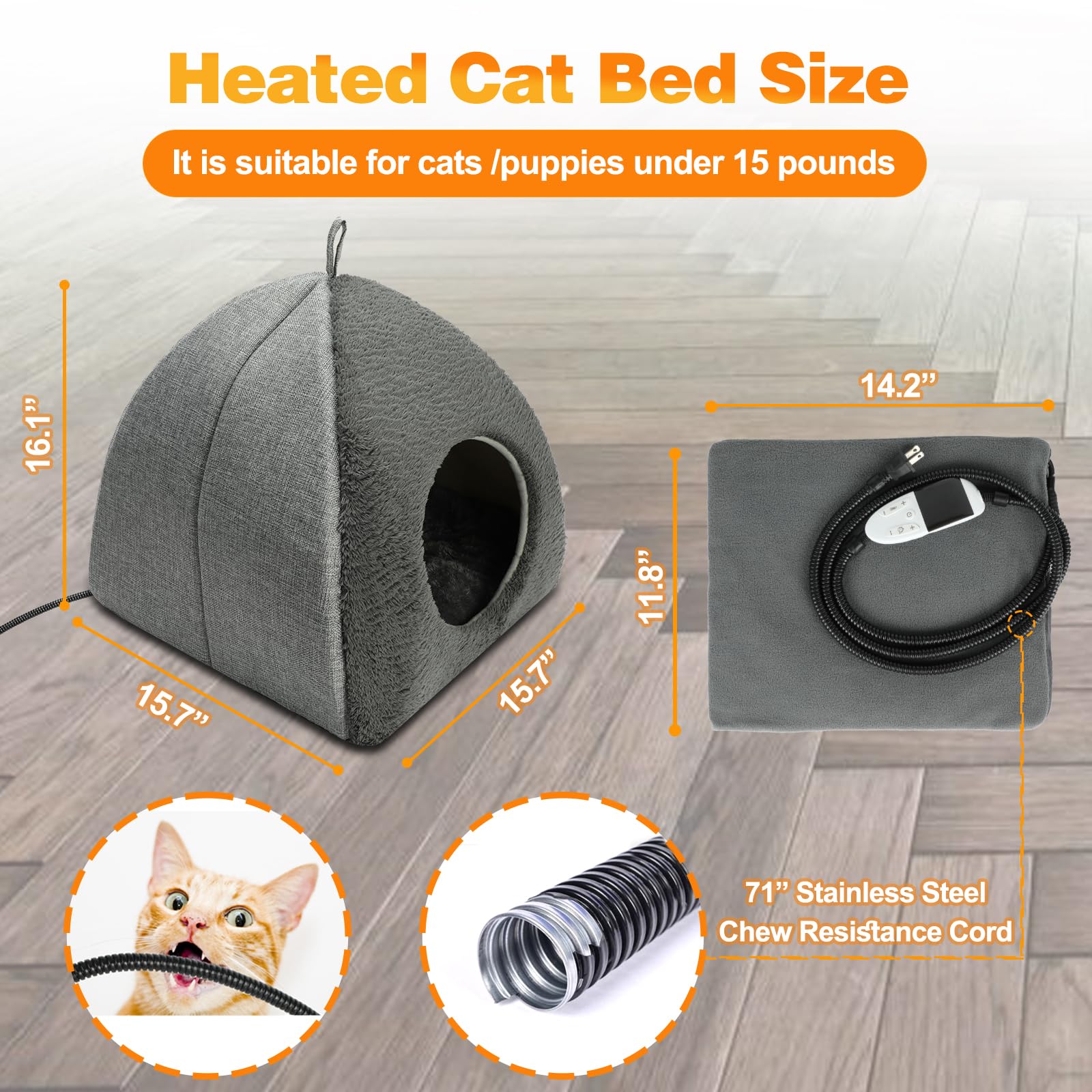 BWOGUE cat bed 2in1 multi-use sofa and cave for versatile comfort