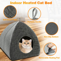 BWOGUE cat bed thermo pet nest inside view highlighting gentle warmth