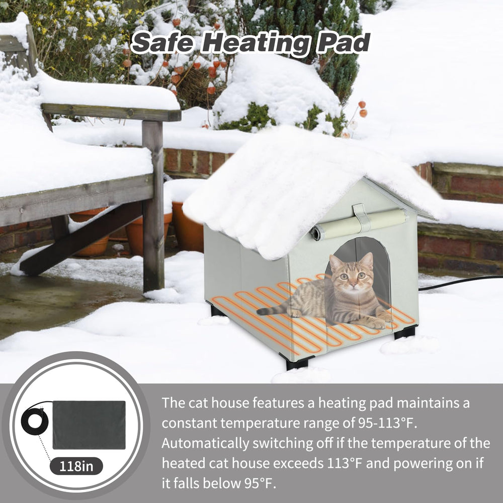 BWOGUE easy-assembly cat house with simple cleaning routine