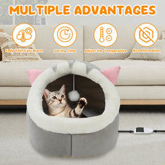 BWOGUE cat nest with warm plush interior for lounging and nesting.