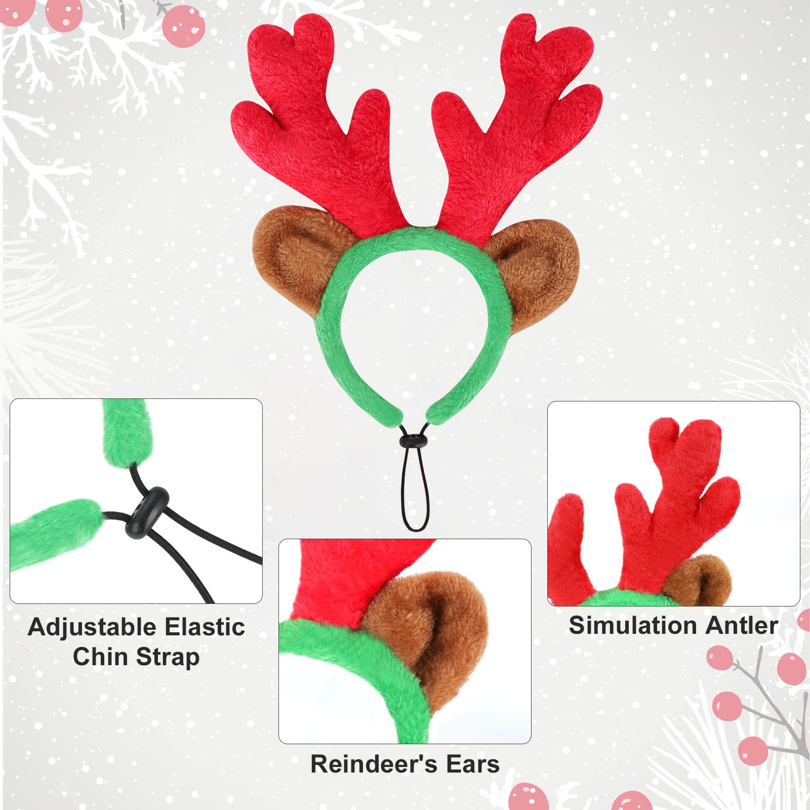BWOGUE dog Christmas scarf in red-green stripes adds festive flair.