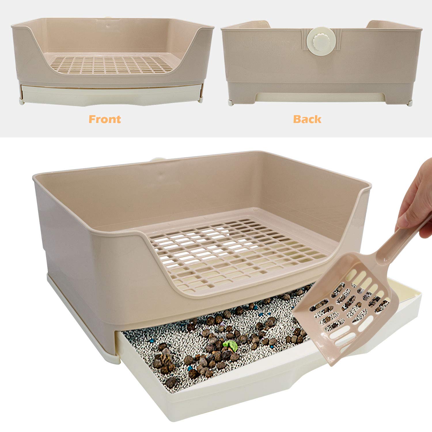 BWOGUE durable-plastic-material provides stain- and odor-resistance for cleaner habitats.