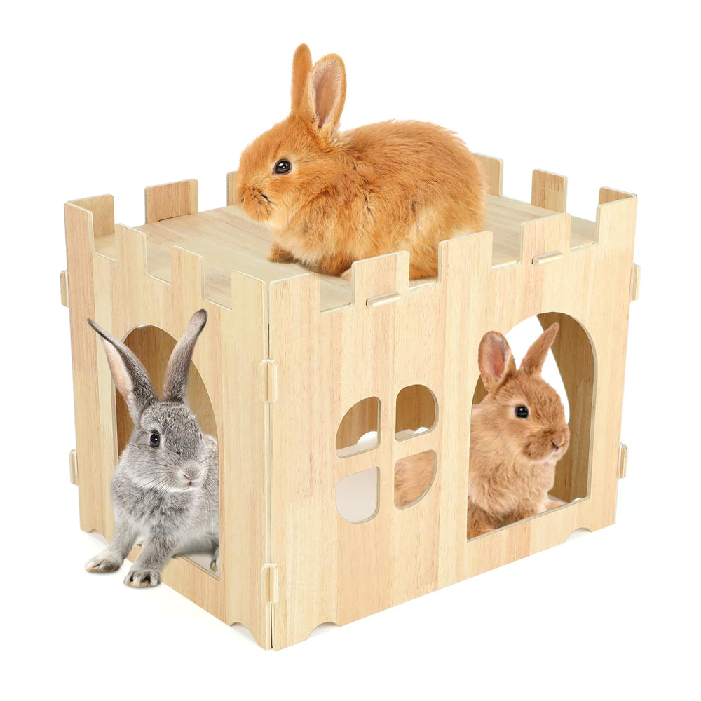 BWOGUE large rabbit house exterior view showing durable indoor habitat.