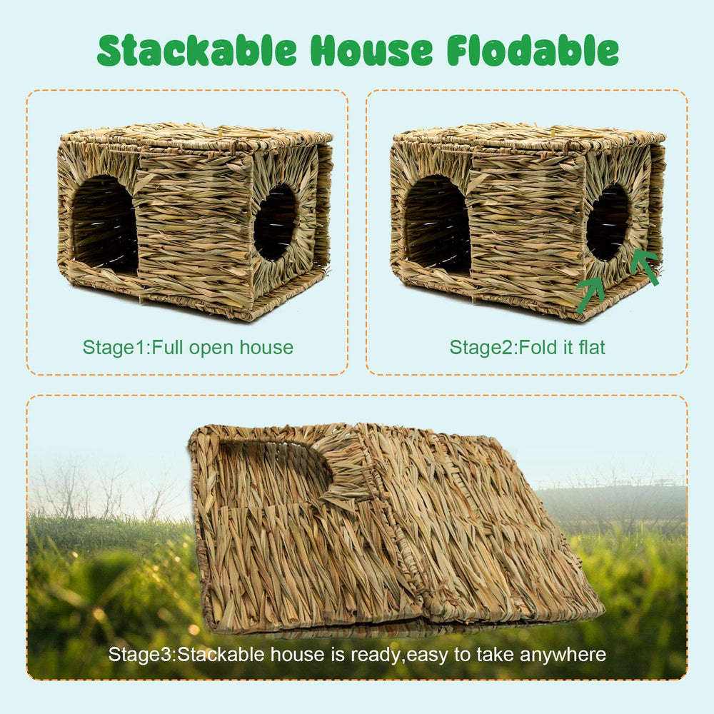 BWOGUE multi-use grass house supports treasure hunts and nesting routines.