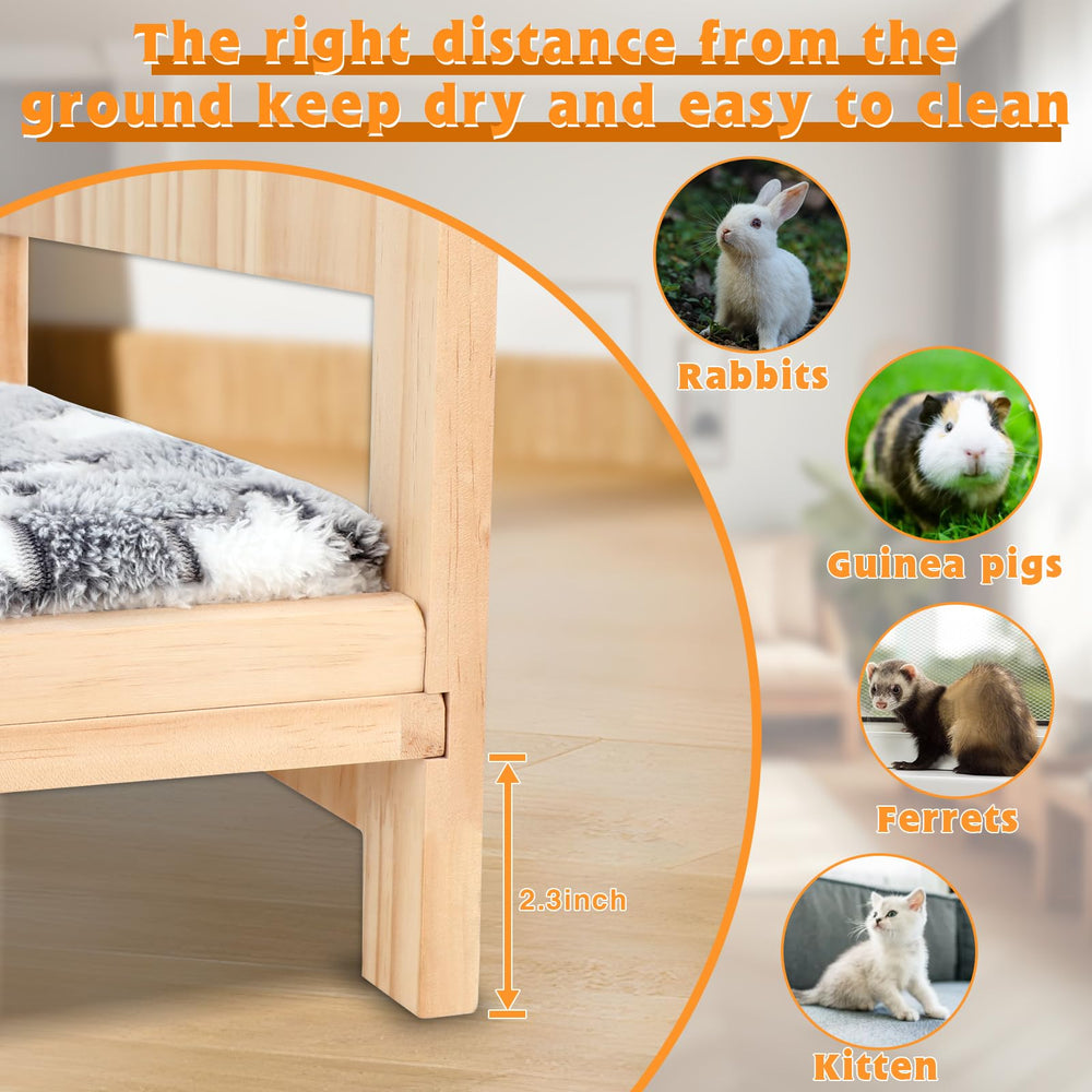 BWOGUE natural wood texture adds a charming touch to any pet corner.