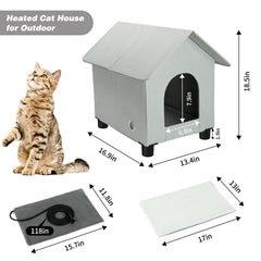 BWOGUE outdoor cat shelter with waterproof 600 denier fabric