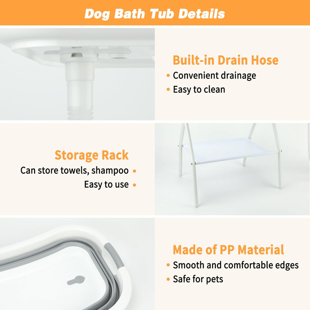 BWOGUE foldable stand and tub shown in compact form for travel and storage.
