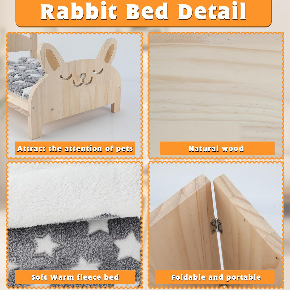 BWOGUE rabbit bed pattern decorative edge enhances habitat aesthetics.