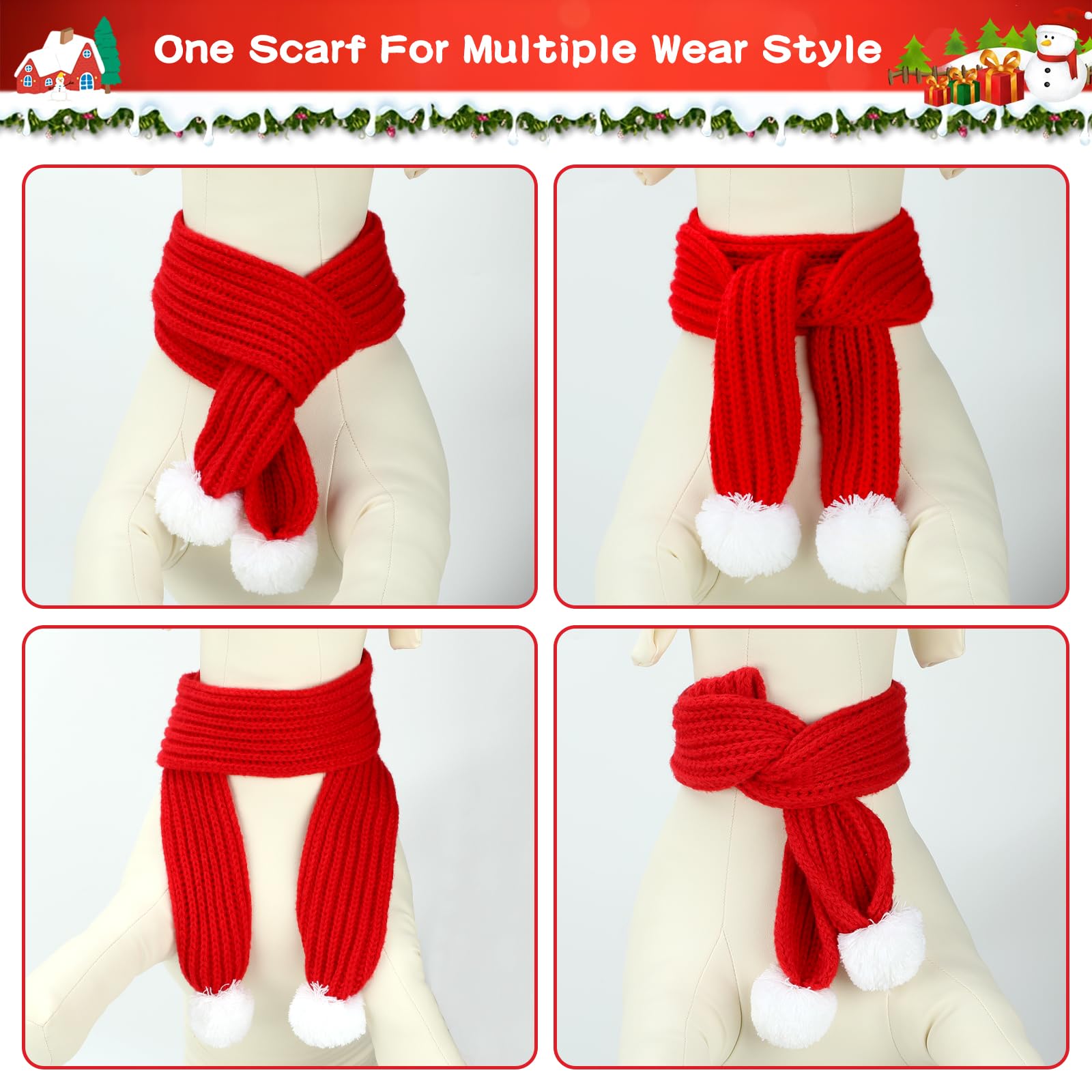 BWOGUE white pom-pom accent enhances festive look on dogs