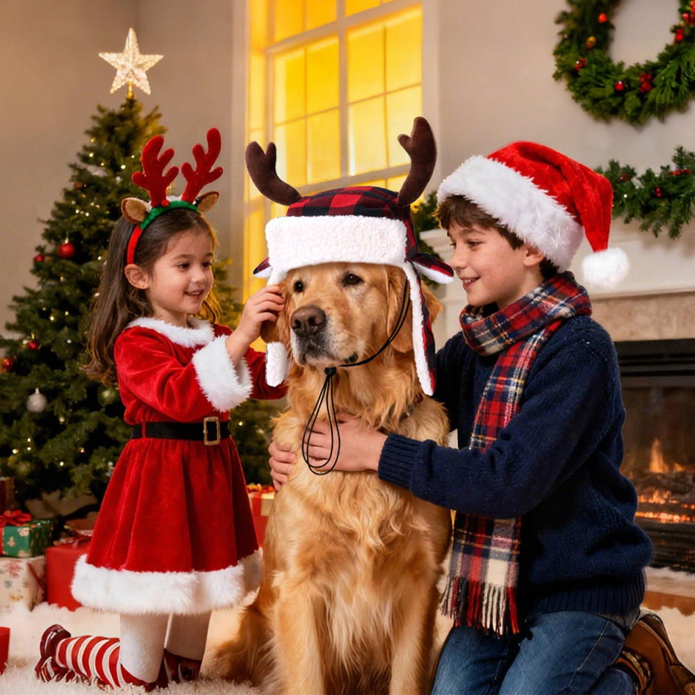 BWOGUE Christmas dog outfit keeps pets warm on winter outings.