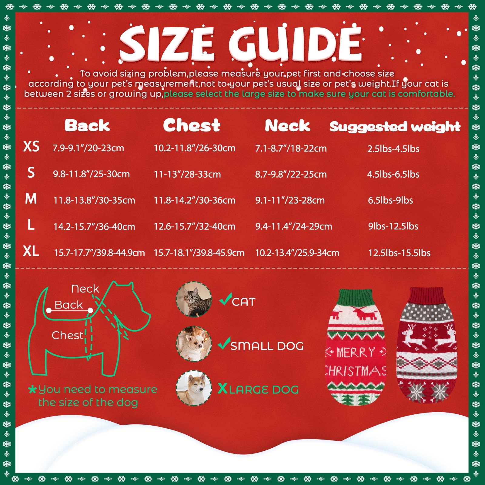 BWOGUE winter-knit cat sweater with snowflake design provides festive charm and snug fit.
