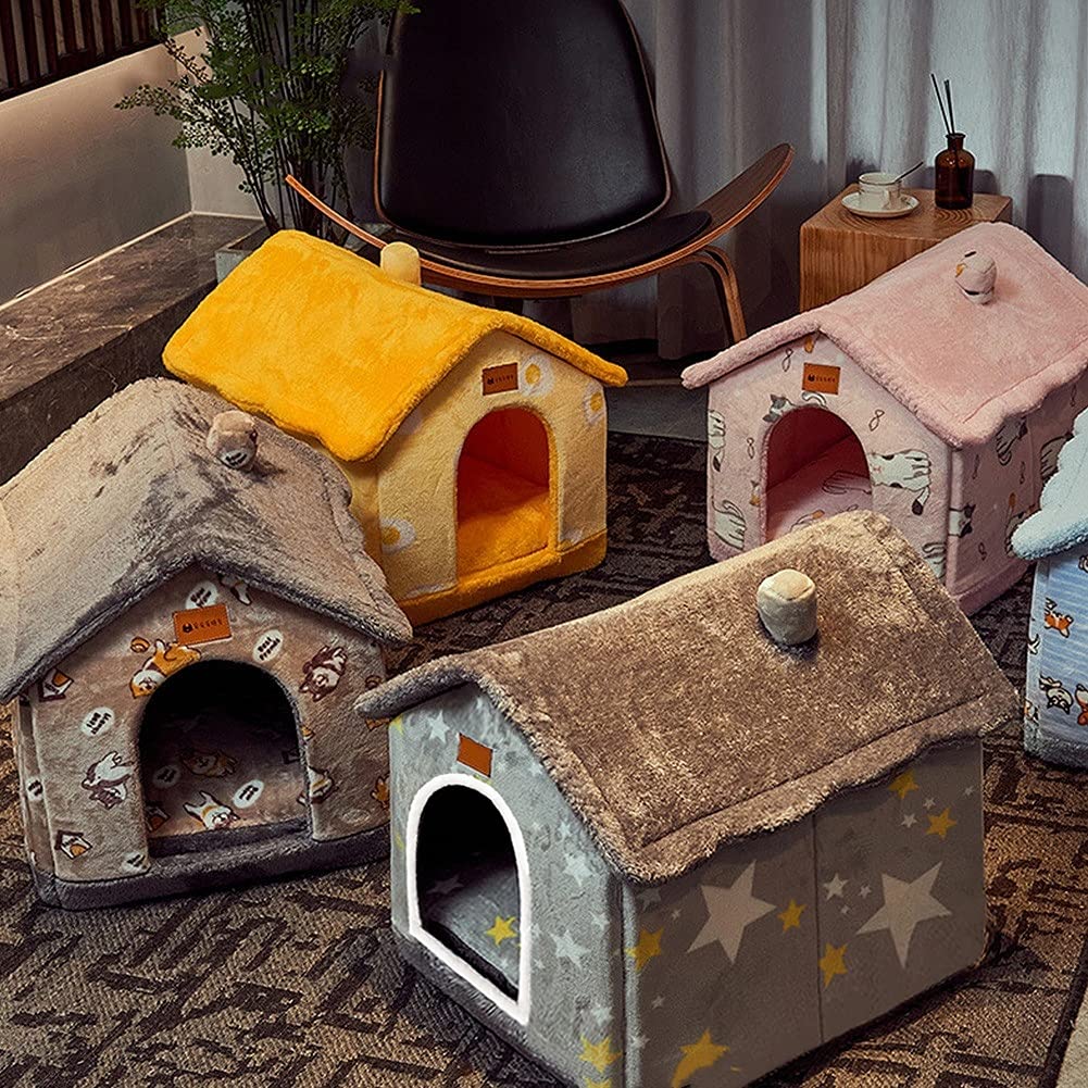 BXEBUI 21x17x20 size dog house for larger small dogs.