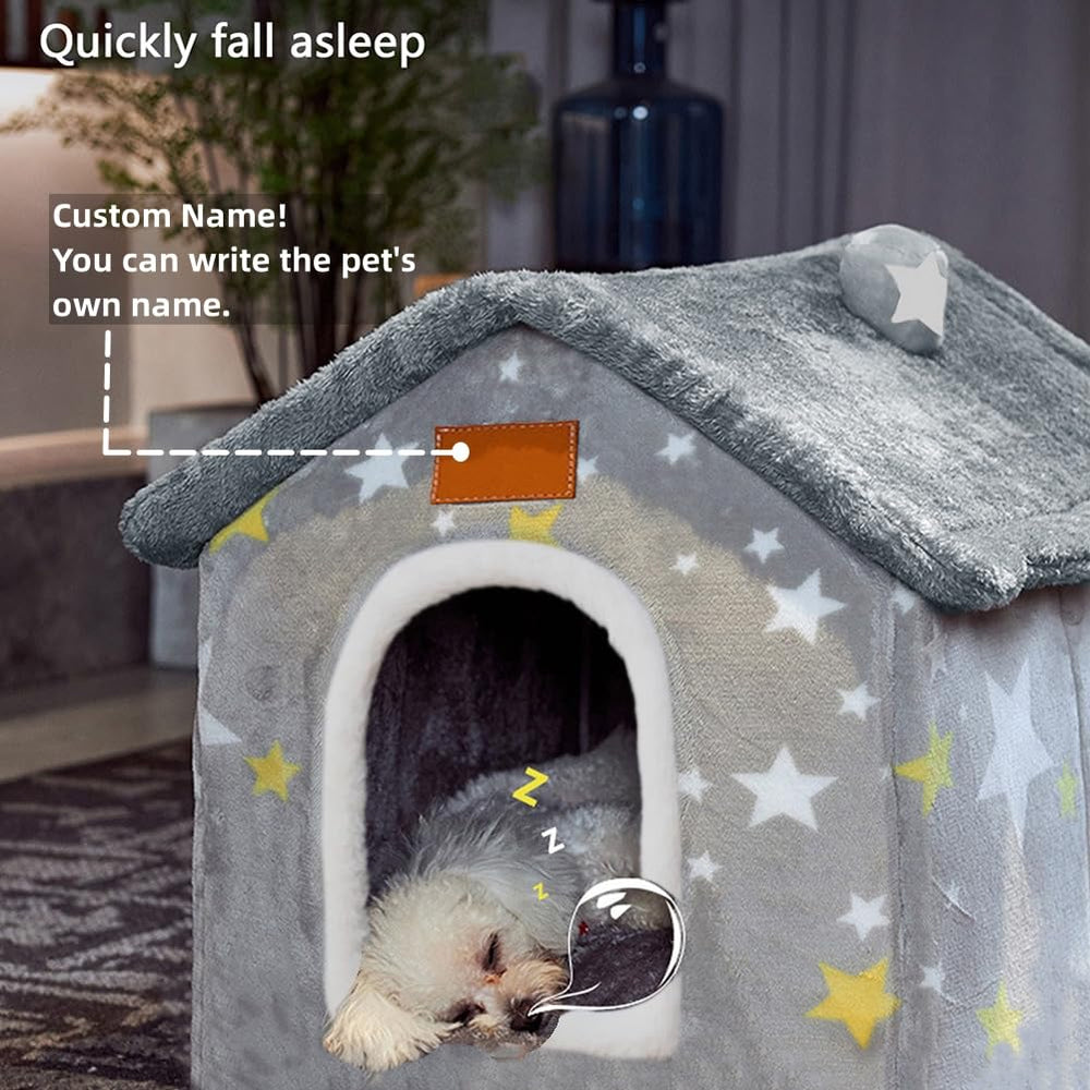 BXEBUI dog house memory sponge folded roof demonstrates easy storage and versatility
