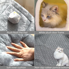 BXEBUI dog house memory sponge interior with cushion delivers plush comfort