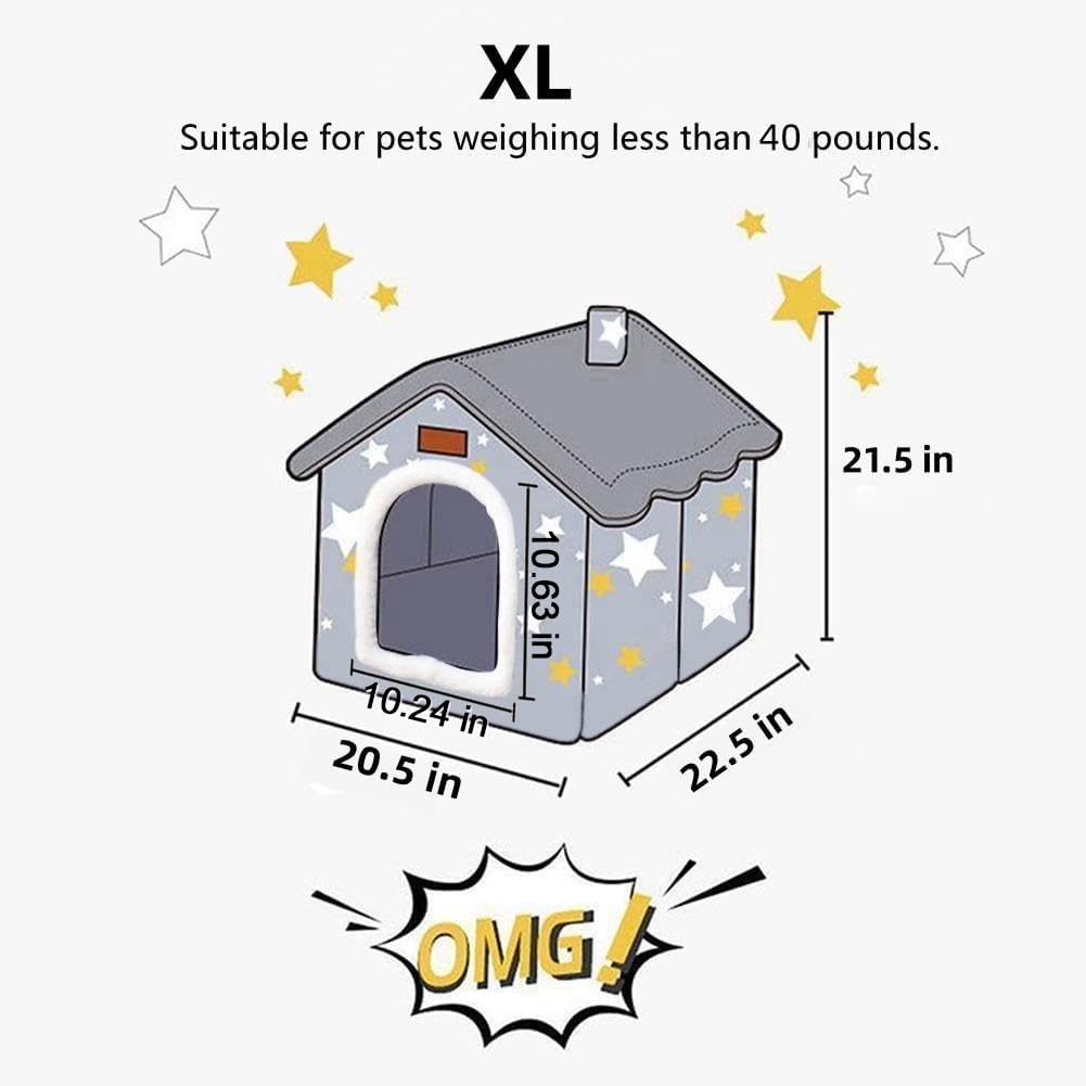 BXEBUI dog house memory sponge open door shows spacious entry for pets