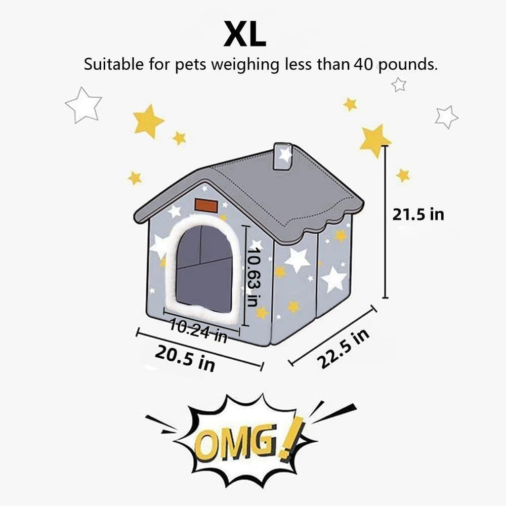 BXEBUI dog house memory sponge open door shows spacious entry for pets