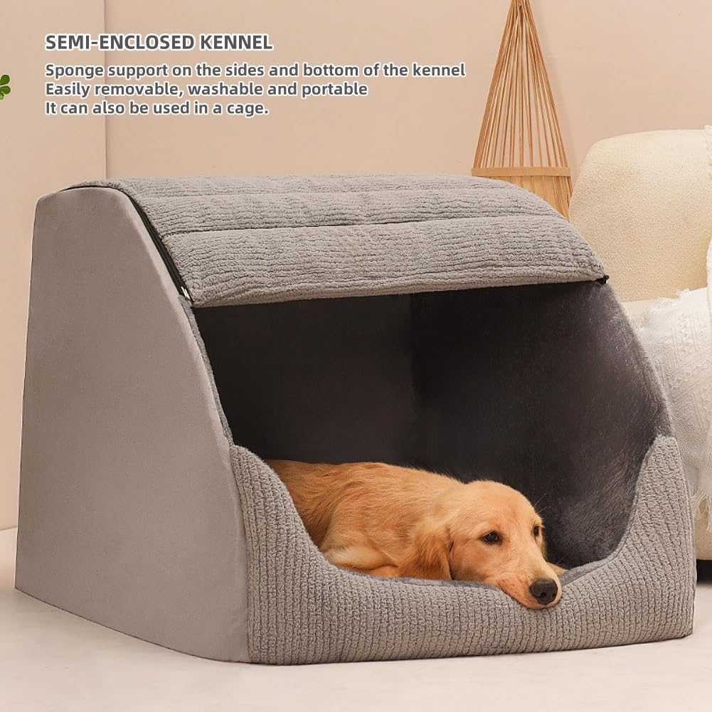 BXEBUI extra-large dog bed house non-slip bottom ensures stable placement